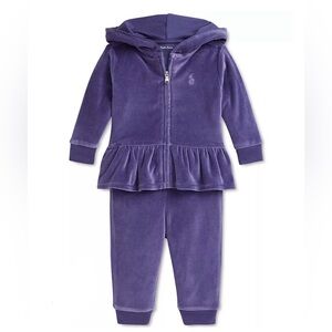 Polo Ralph Lauren Baby Peplum Hoodie & Jogger Pant